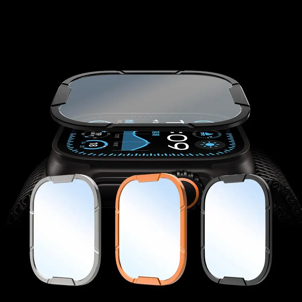For Watch10 Ultra2 Aluminum Alloy Armor Frame Metal Integrated Film Watch Accessories Tempered Screen Protector H3d0 image 2