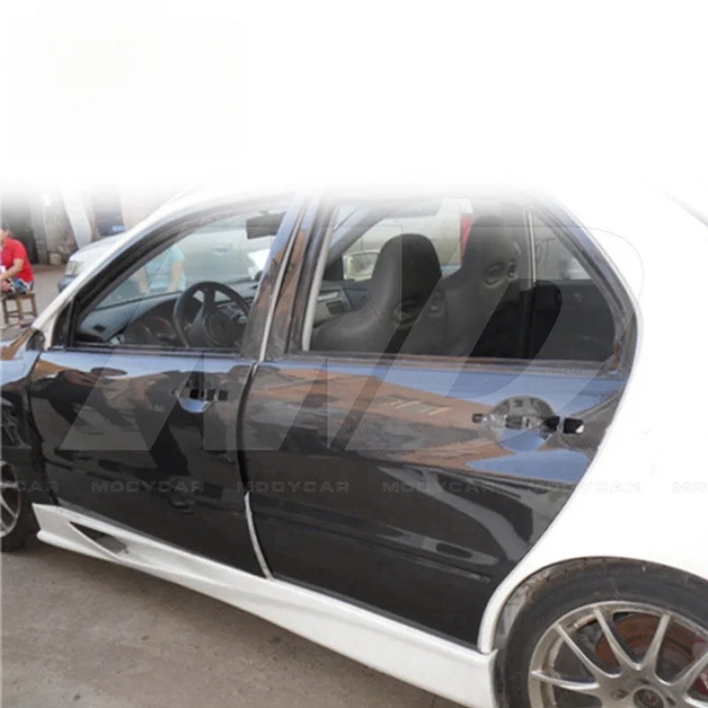 for  Mitsubishi Lancer Evolution Evo 8 9 2003-2007 Volte Style Carbon Fiber Side Skirts view 3