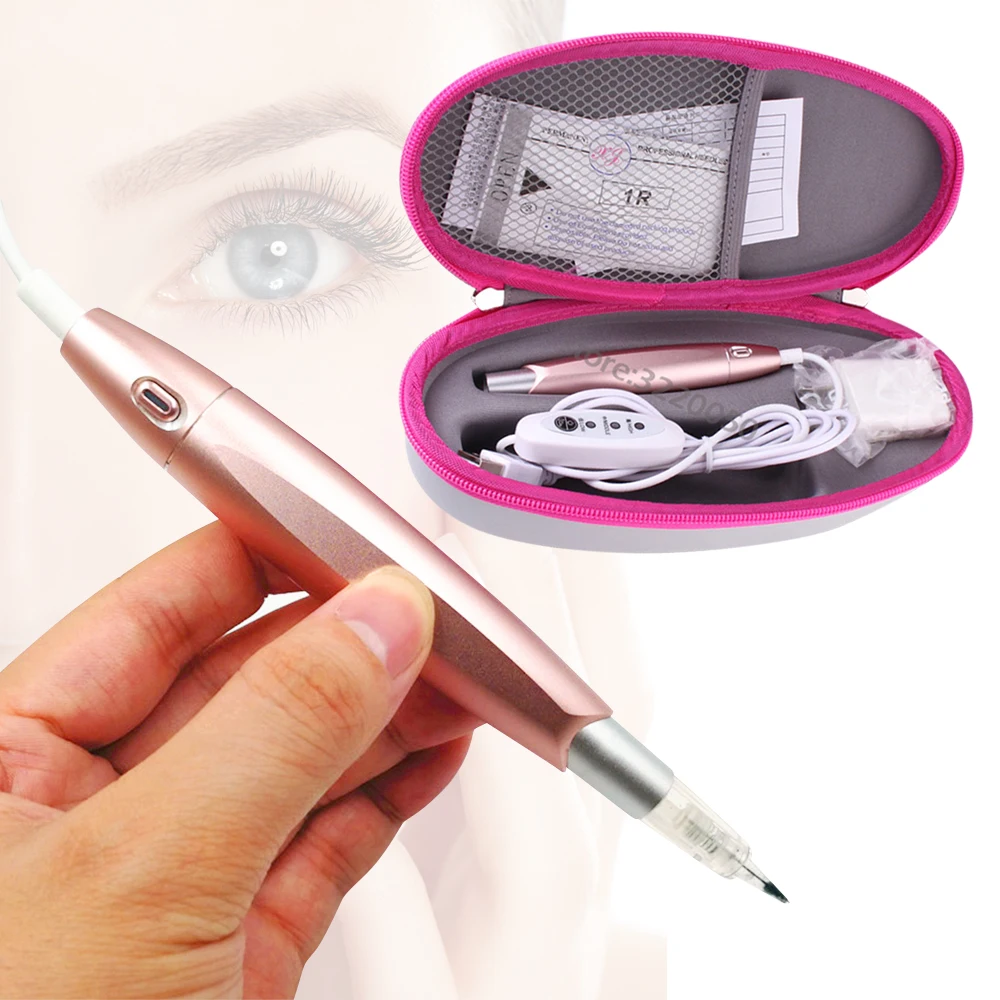 Dermografo Charme Princess Tattoo Pen Semi Permanent Makeup Machine Low Noise Comfortable Eyebrow Lip Eyeliner With Needle