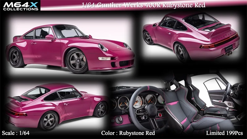 Modèle de voiture en résine Gunther levé ks GW 911 400R, pré-commande, M64X, 1:64