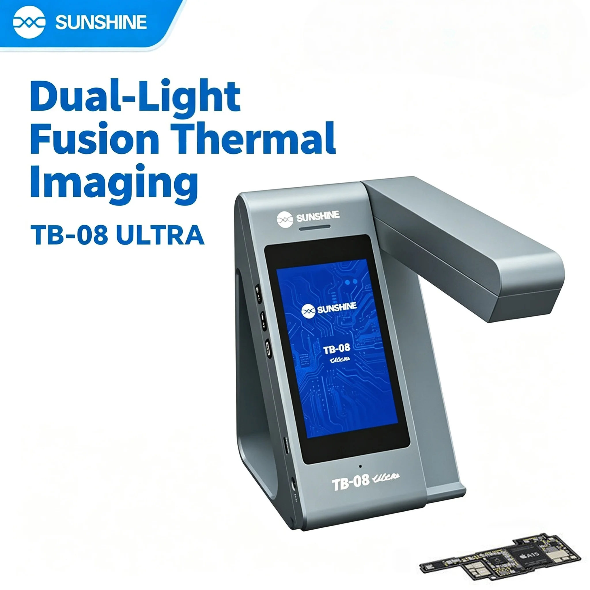 SUNSHINE TB-08Ultra Infrared Thermal Imager, 4-inch screen dual light fusion, intelligent voice one click quick search, foldable