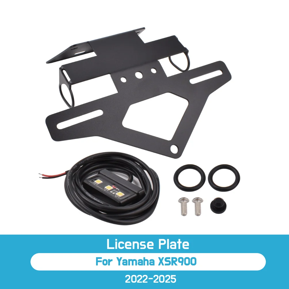 

XSR900 License Plate Holder For Yamaha XSR 900 2022-2025 Motorcycle Tail Tidy Fender Eliminator LED Light Accessories