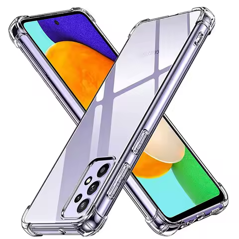 Luxury Silicone Clear Phone Case For Samsung Galaxy S21 S22 Ultra S20FE A53 A73 A33 A23 A13 A03S A52 A72 A32 A22 A12 A02 Cover