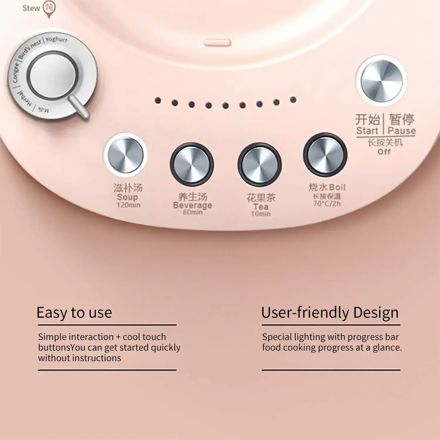 Olla de salud K2693, hervidor eléctrico para bebidas sanitarias con vidrio engrosado, cocina de preparación programable completamente automática 9 en 1