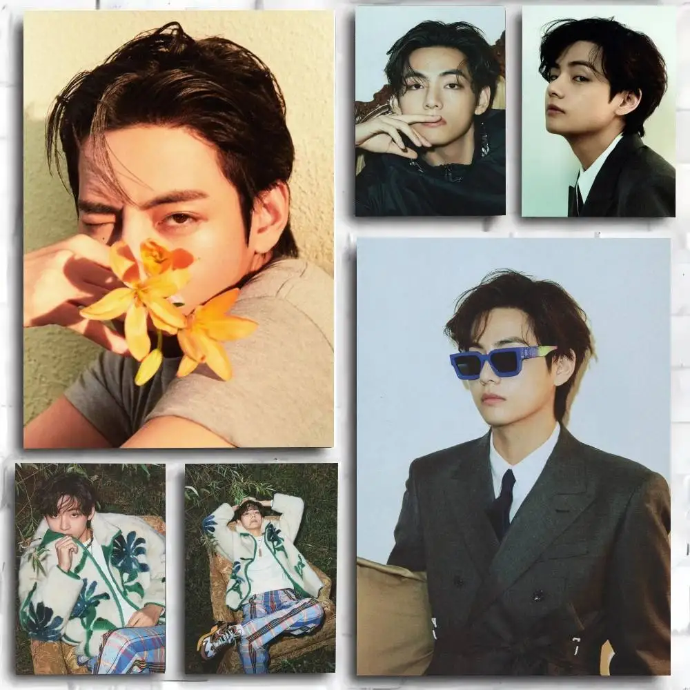 KPOP Kim Tae-hyung Poster, Kunstdruck im Anime-Stil, Heimdekoration, ideales Geschenk, perfekte Raumdekoration