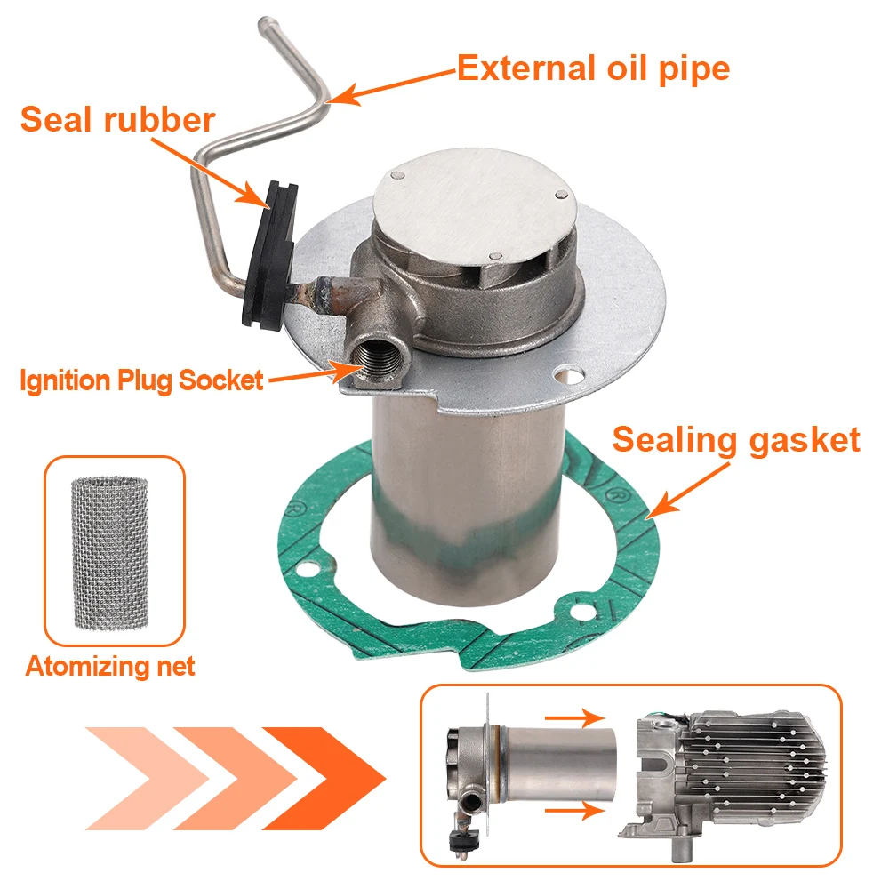 에어 디젤 주차 히터 버너 삽입 토치, 연소실 연소기 및 개스킷, 에버스패커 히터 트럭 캠핑카, 5KW