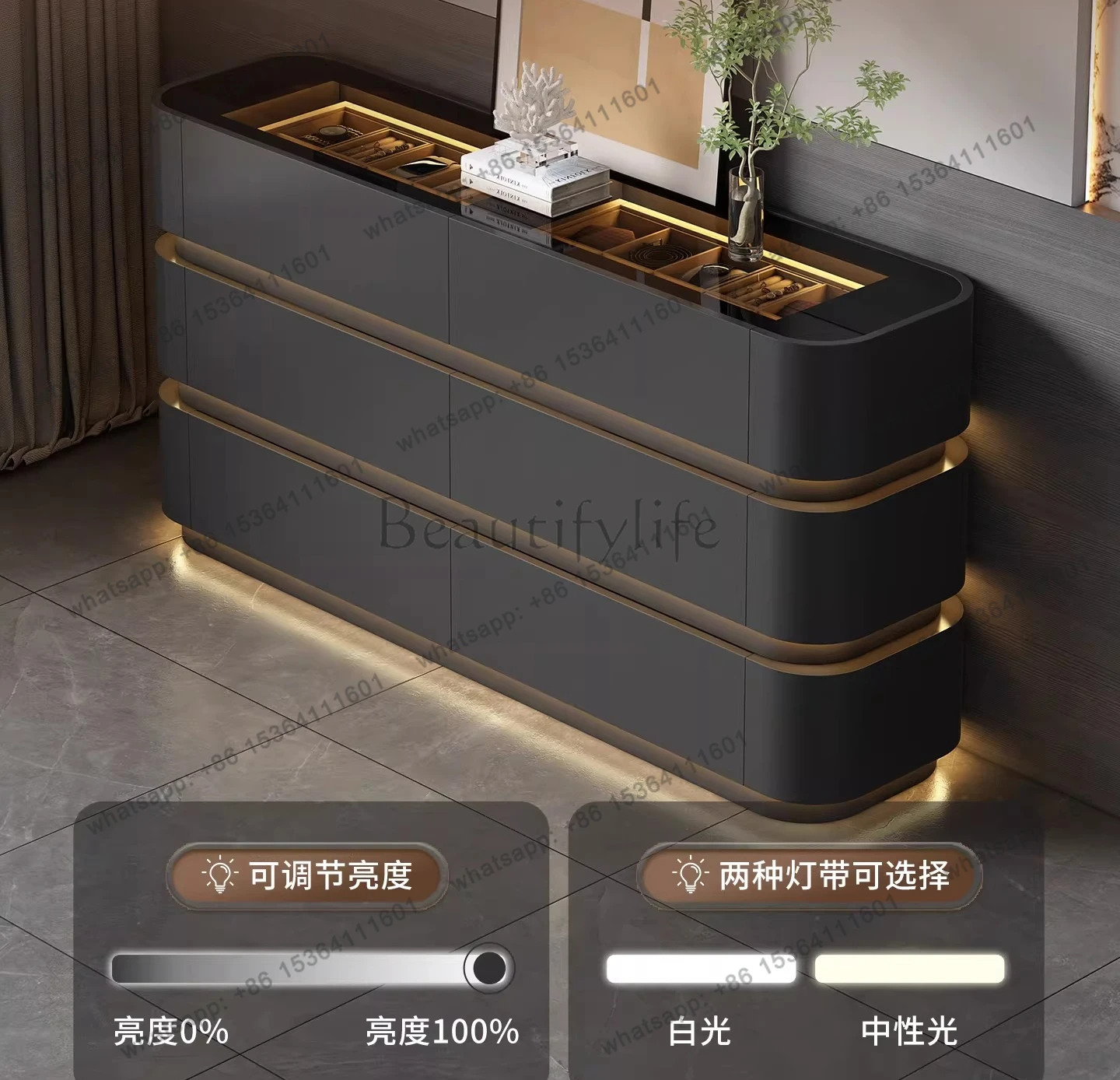 New Nakajima Dresser Home Against the Wall Bedroom Storage Cloakroom Jewelry Display Cabinet