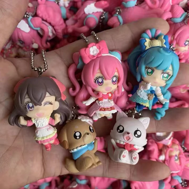 BANDAI Candy Toy Star Twinkle  Suto PuriKyua Precure Pretty Cure A La Mode Maho Girls Precure Go Princess Figure Key Chain Toys