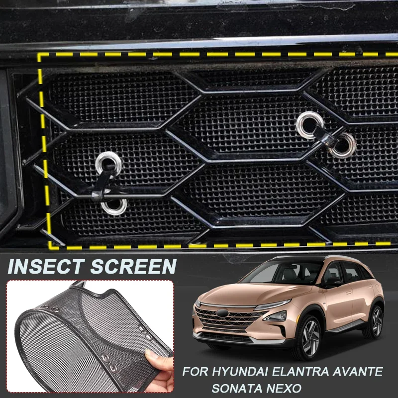 4PCS Car Insect-proof Air Inlet Protection CoverFor Hyundai Elantra Avante CN7 N-LINE NEXO FE SONATA DN8 N-LINE Airin Insert Net