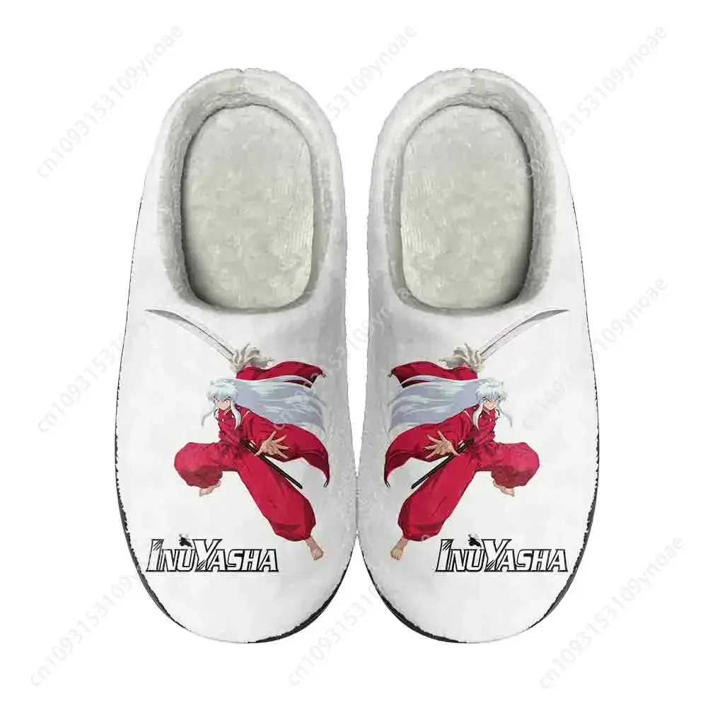 Anime Inuyasha Kikyō Home Cotton Custom Slippers High Quality Mens Womens Plush Fashion Casual Keep Warm Shoes Thermal Slipper