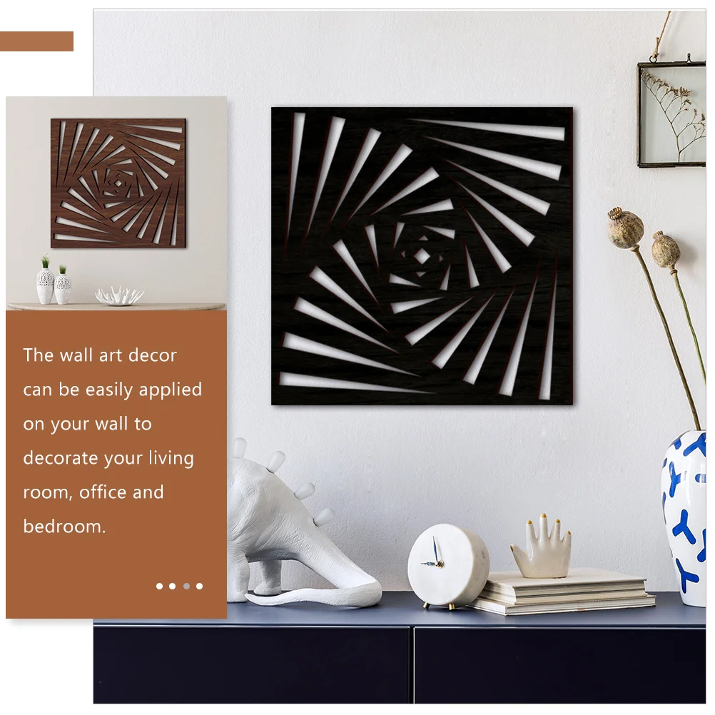 

3 Pcs Wooden Flower Wall Stickers Artistic Decor Hanging Sign Rural Home Elegant Dining Room Decorations