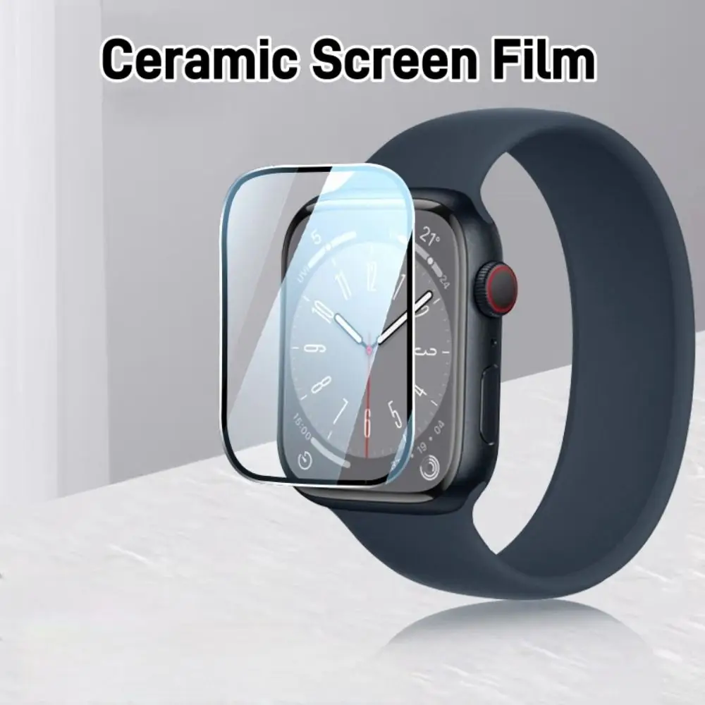 Keramik-Displayschutzfolie, 38/40/41/42/44/45/49 mm, sturzsicherer Displayschutz für Apple Watch 1, 2, 3, 4, 5, 6, 7, 8SE, S7, S8, S9, Ultra2