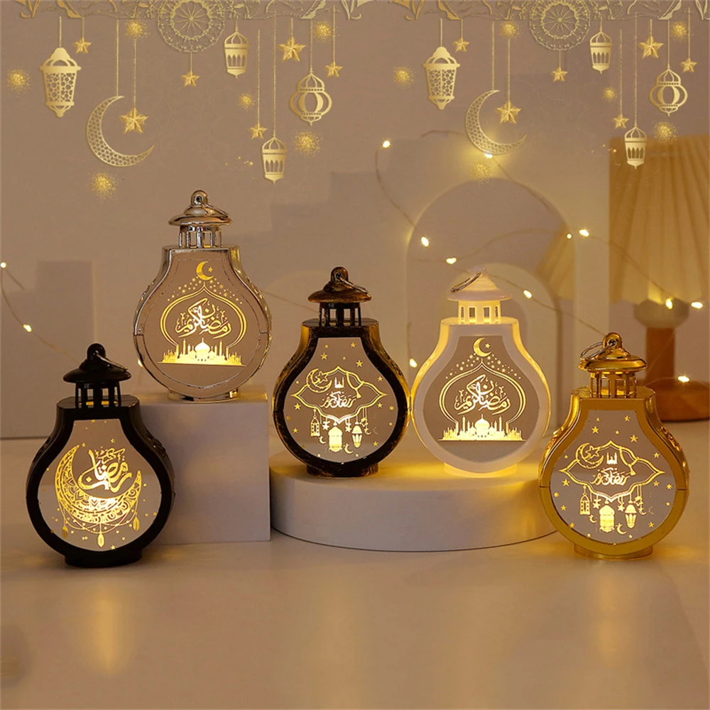 

Ramadan LED Portable Oil Lamp Eid Mubarak Lighting Ornaments Islamic Muslim Ramadan Decorations For Home