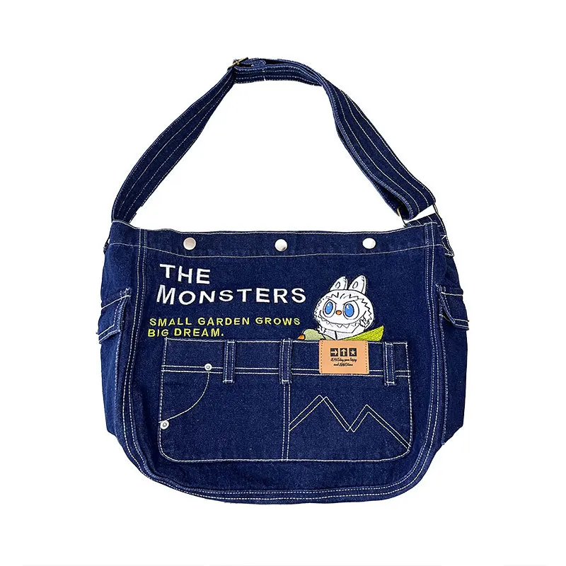 

New Handbag Cartoon Denim Women's Bag Fashion Girl Commuting Tote Bag Large Capacity Crossbody Bag Female Shoulder Bags