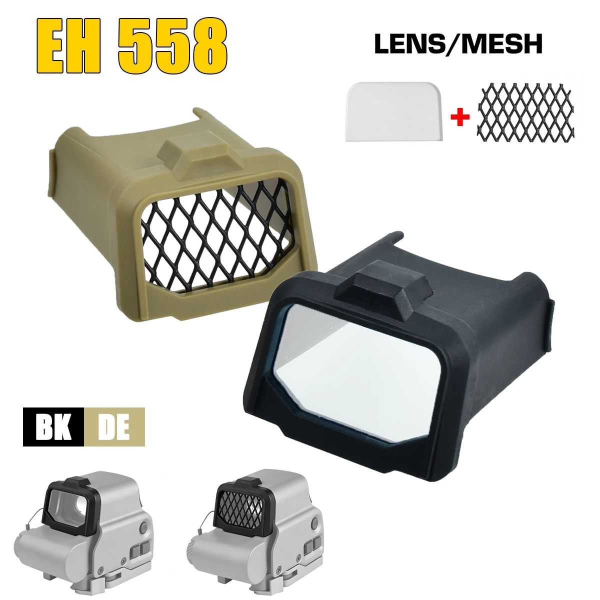 Taktische 558 Optische Zielfernrohr-Schutzabdeckung mit Linse/Gitter für die Jagd EOTECH 558 2.0 3.0 Rotpunktvisier Reflexvisier-Schutz – Detail 1