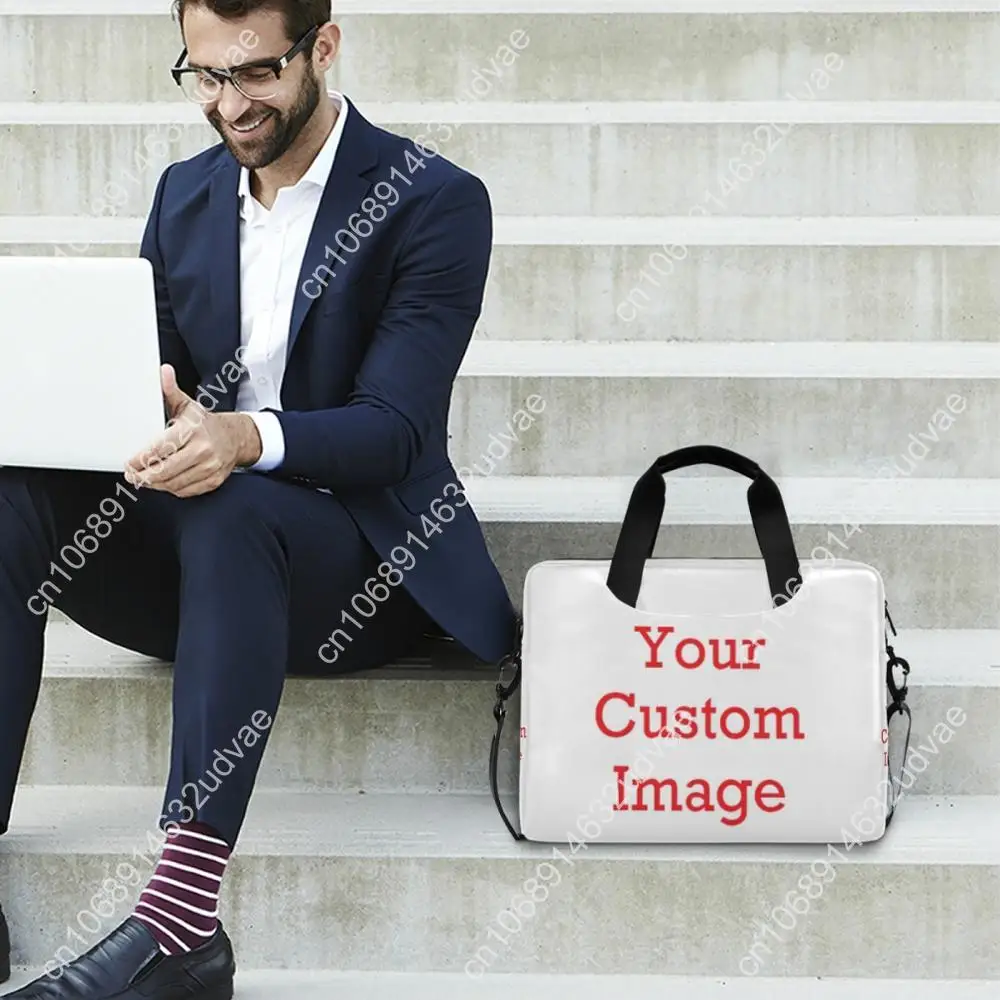 Maleta de negócios personalizada para homens e mulheres, padrão personalizado, bolsa do mensageiro do ombro, bolsa para computador ou laptop, bolsas de viagem