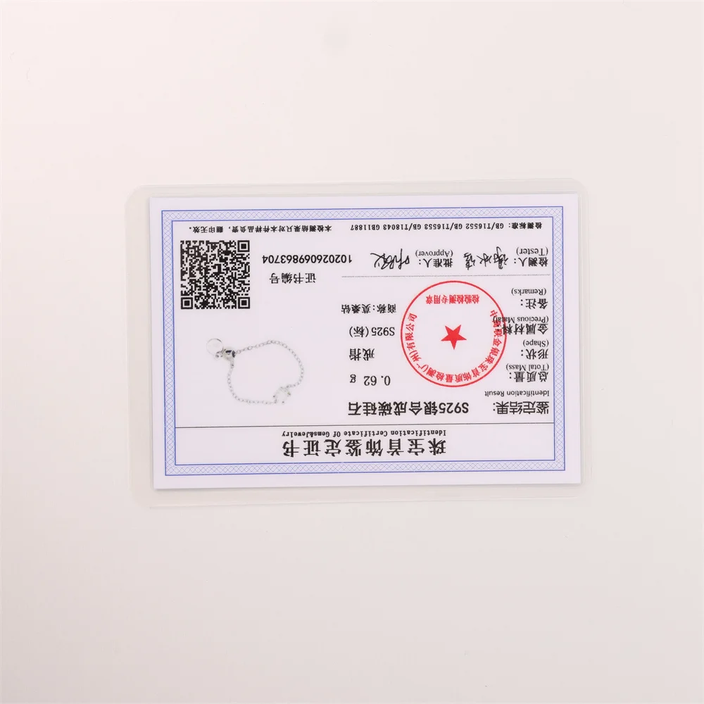 แหวนเงินแท้ S925 ประดับโมอิสซาไนต์แท้ ปรับขนาดได้ รูปหัวใจและสี่เหลี่ยม พร้อมสายลูกปัด สำหรับผู้หญิง เครื่องประดับเรียบหรู สามารถสวมซ้อนกันได้