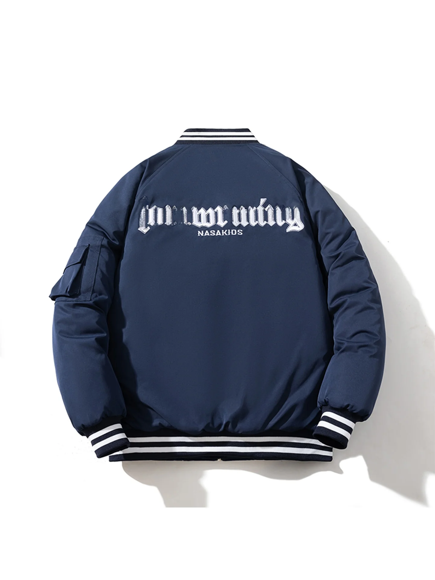 

Thiened Casual Cotton Jaet for Men Autumn Winter Loose Fit Baseball Sle Pilot Jaet Embroidery Design Youth ular