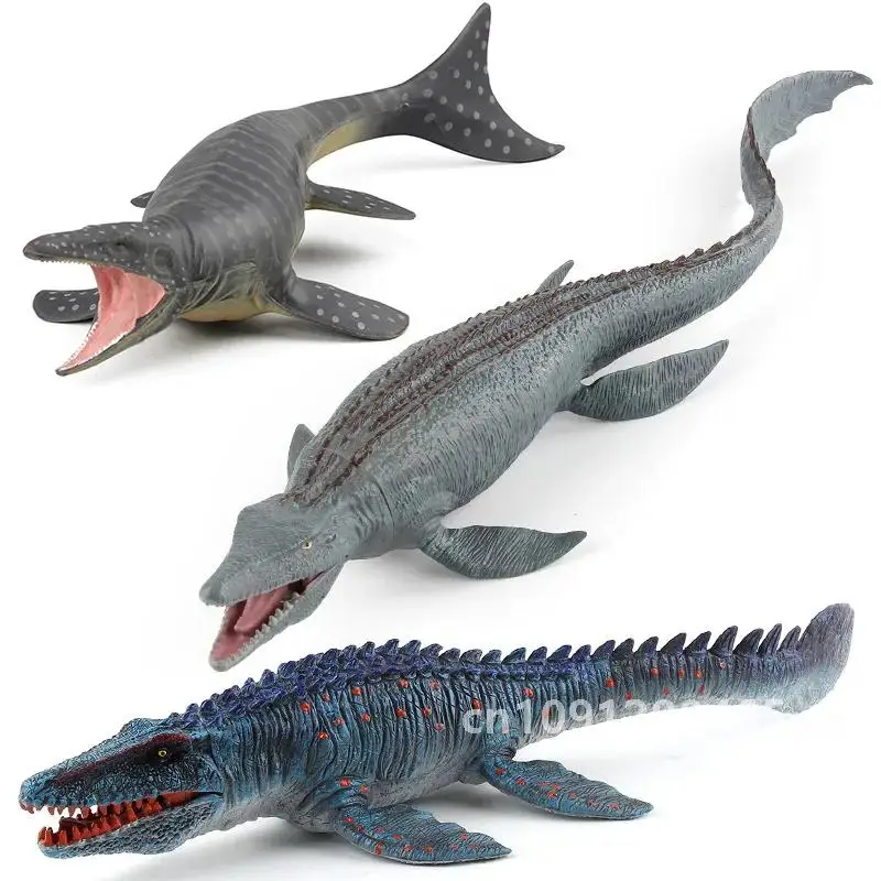 Simulazione calda Dinosauro Realistico Mosasaurus Action Figures Animali marini Collezione di modelli Giocattolo educativo per bambini