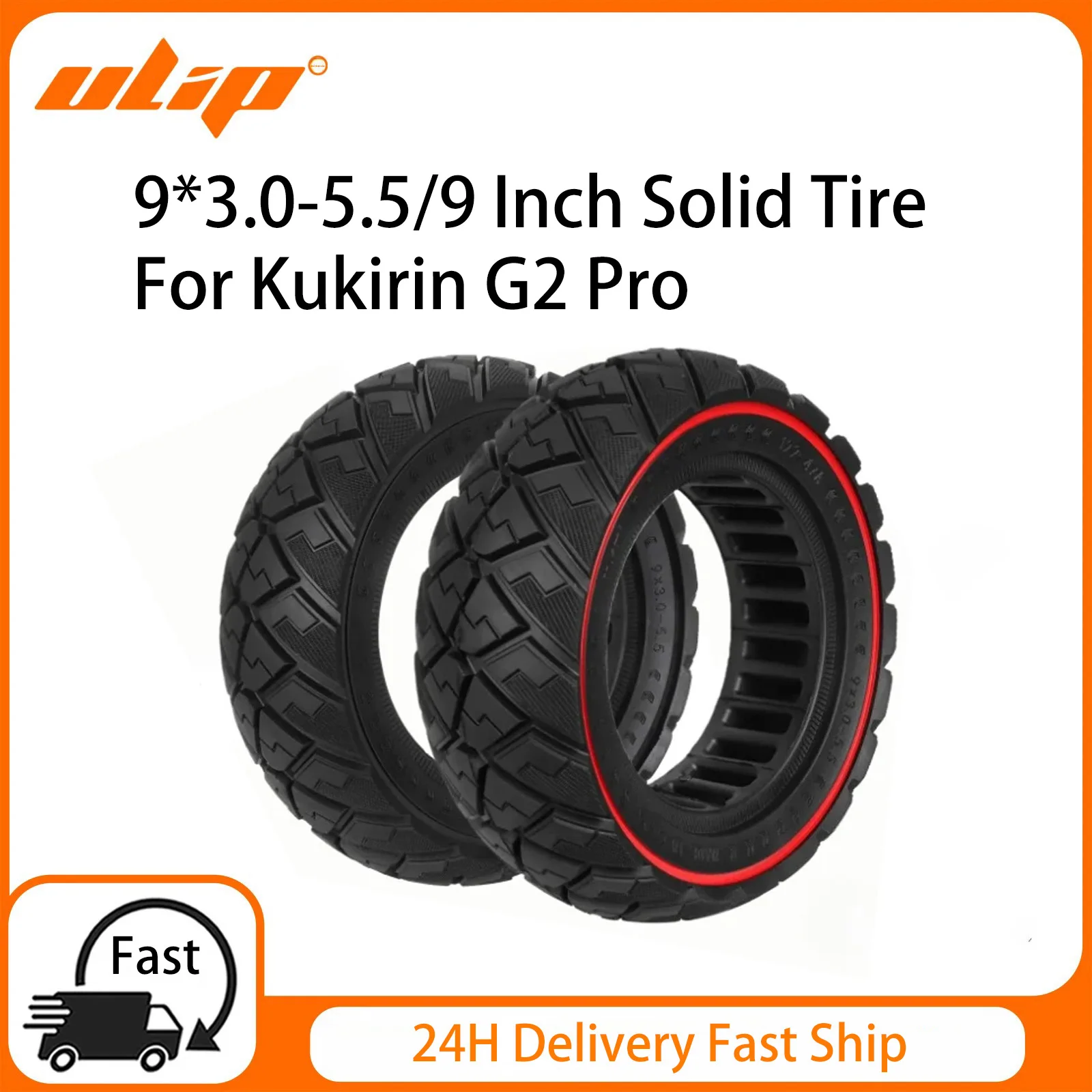 Image of Ulip 9x3.0-5.5 9 Zoll Offroad-Vollgummireifen Pannensicherer Waben-Stoßdämpfungsreifen für Elektroroller-Teile Kukirin G2 Pro Reifen