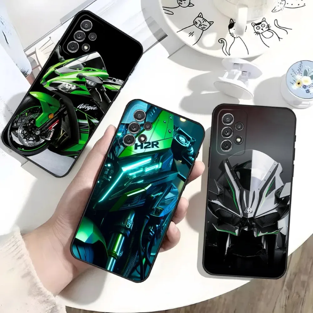 Cool Motorcycle H2R K-Kawasakies-S Phone Case For Samsung S25,S24,S21,S22,S23,S30,Ultra,20,Plus,Fe,Lite,Note,10 Black Soft Shell