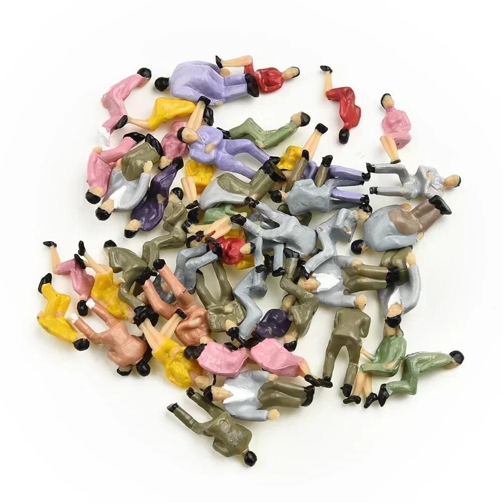 27/50Pcs  Painted Model People Figures Railway Sitting Passengers Scale Miniatures Collection Gifts Kids People Figures