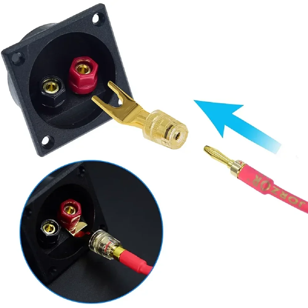 4 шт. кабель динамика типа «банан» преобразователь в Y-образный разъем-адаптер Handma Diy терминал 4 мм банан женский позолоченный 24K аудио