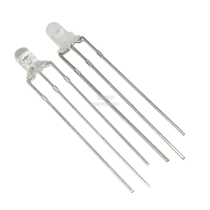 

10PC F3 3MM red and green two-color, transparent mist, common yin and common yang Light Emitting Diode LED
