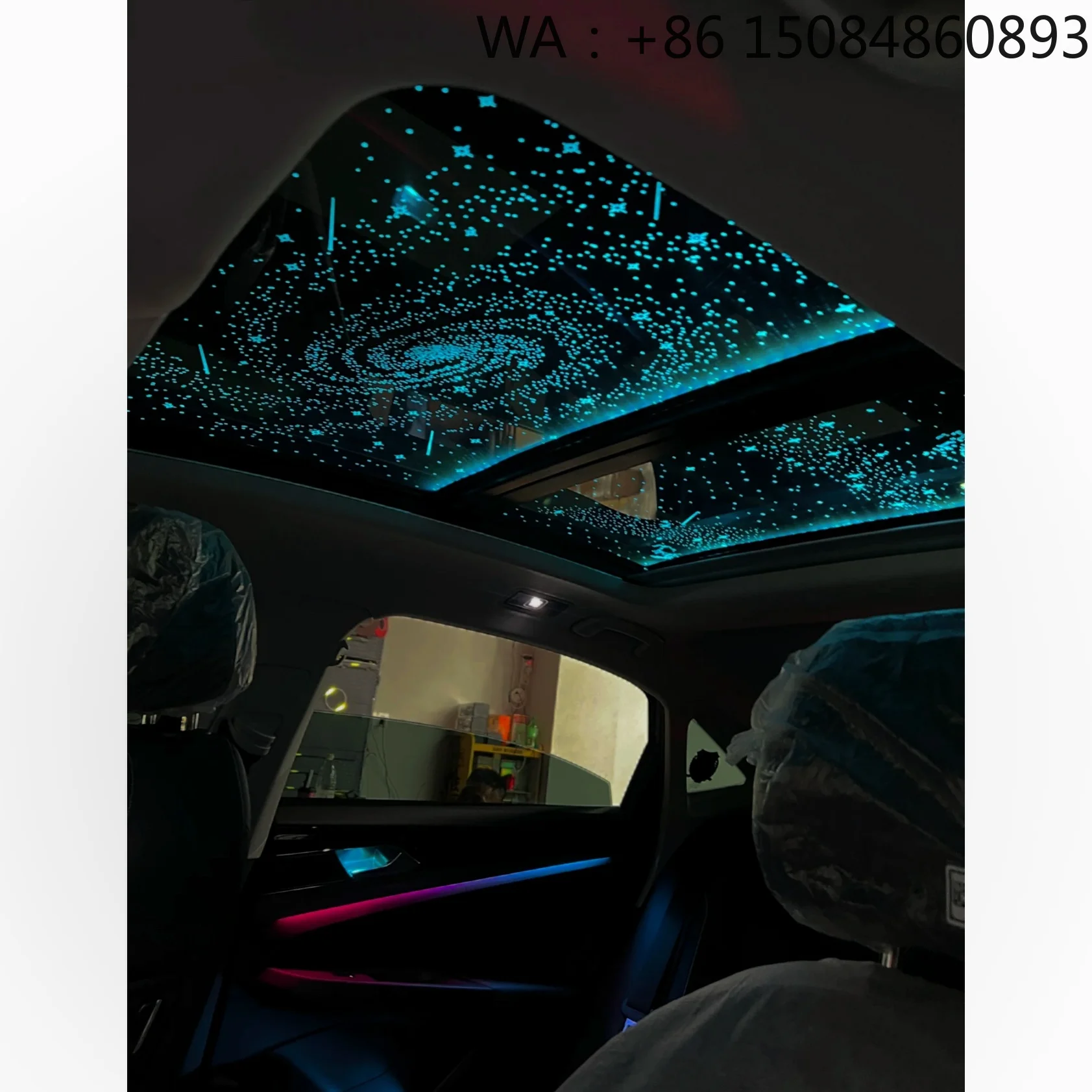 High Brightness Car Roof Starry Sky Light Film Colorful Auto Interior Ambient Decoration Accessories