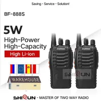 1PC or 2PCS Baofeng BF-888S Walkie Talkie 888s UHF 5W 400-470MHz BF888s BF 888S H777 Cheap Two Way Radios with USB Charger H-777