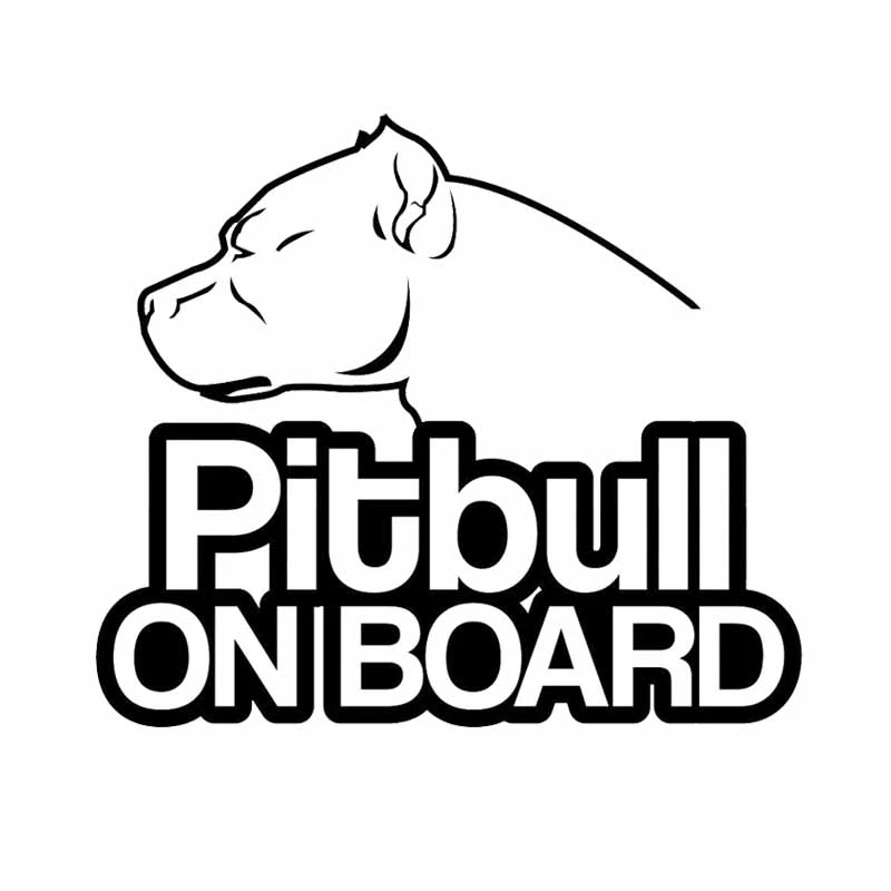 Pitbull car police dog car sticker waterproof sticker notebook computer suitcase motorcycle car accessories PVC, 16cm * 13cm