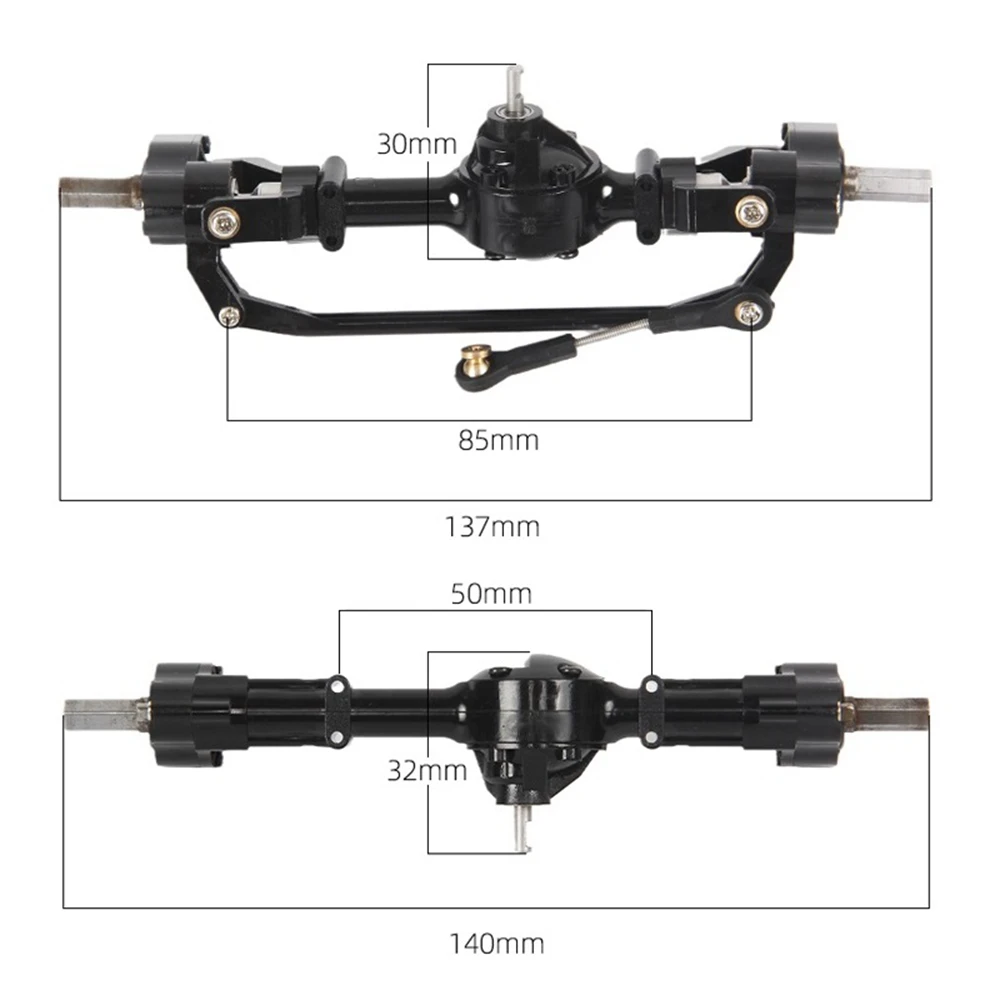 金属ドライブシャフト付きフロントリアポータルアクスル,wpl c14 c24 C24-1 c34 c44 b14 b24,1/16 rc,2個用アップグレードパーツ