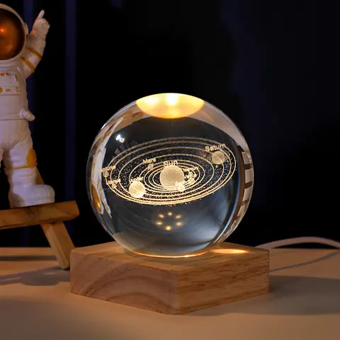 10-1 पीस 8 सेमी एलईडी लाइट डिस्प्ले बेस 6 एलईडी क्रिस्टल लाइटेड पेडस्टल स्क्वायर वार्म लाइट नॉन-फायर सुगंधित नाइट लाइट वुडन बेस 6 best sales एलईडी लाइट बेस - №5