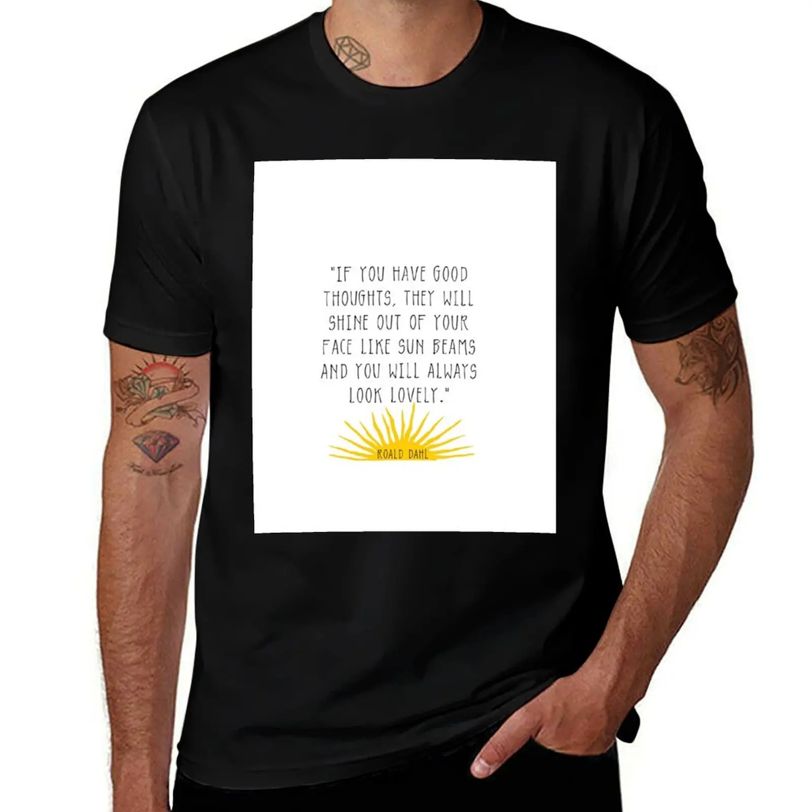 

good thoughts-roald dahl quote T-Shirt Lightweight Casual Summer T-Shirt