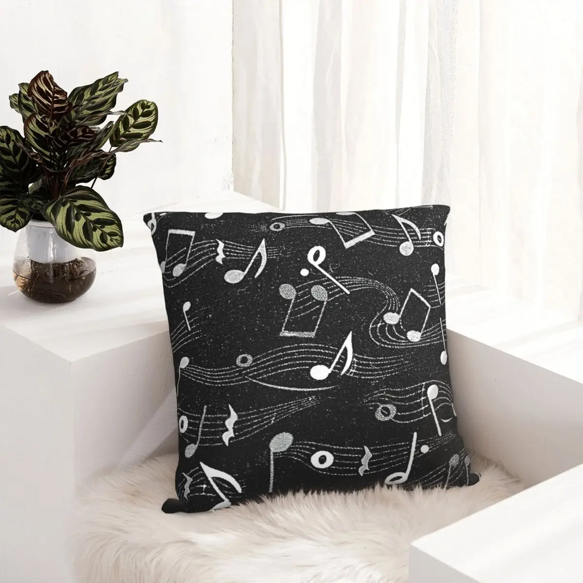 Musical Notes pillowcase printed cushion cover sofa waist pillow pillow cover