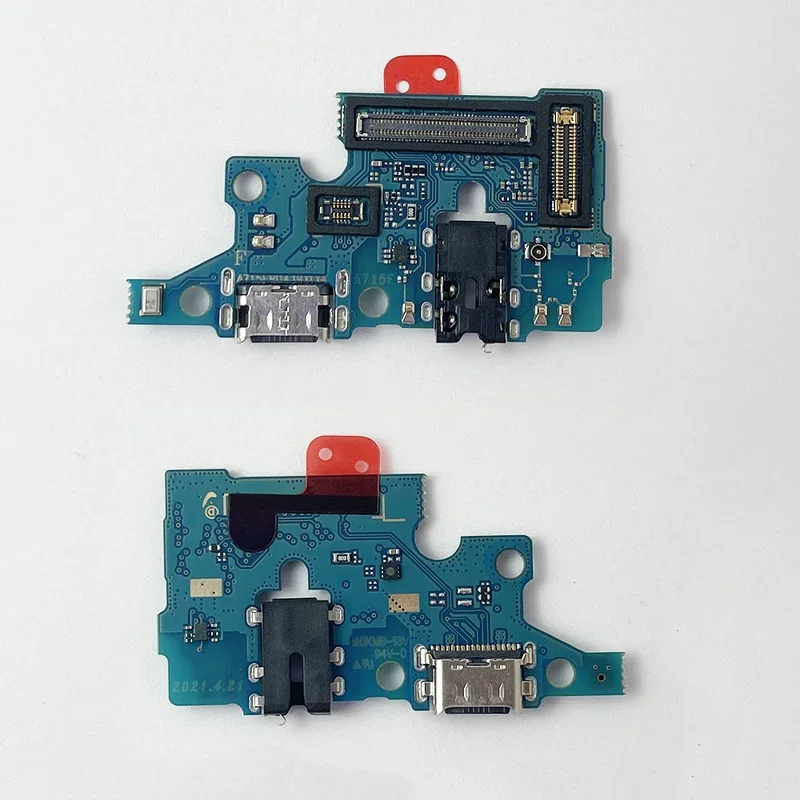 Charging Port Board Replacement For Samsung Galaxy A71 A715 A715F SM-A715F Phone USB Charging Flex Cable Spare Parts