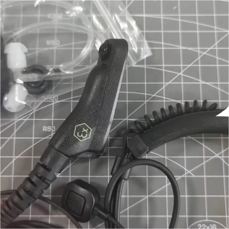 

Throat controlled earphones compatible with Motorola walkie talkie XIR P8668i P8200 P8208 P8260P8268 D8235 GP328D+XPR6550XPR6500