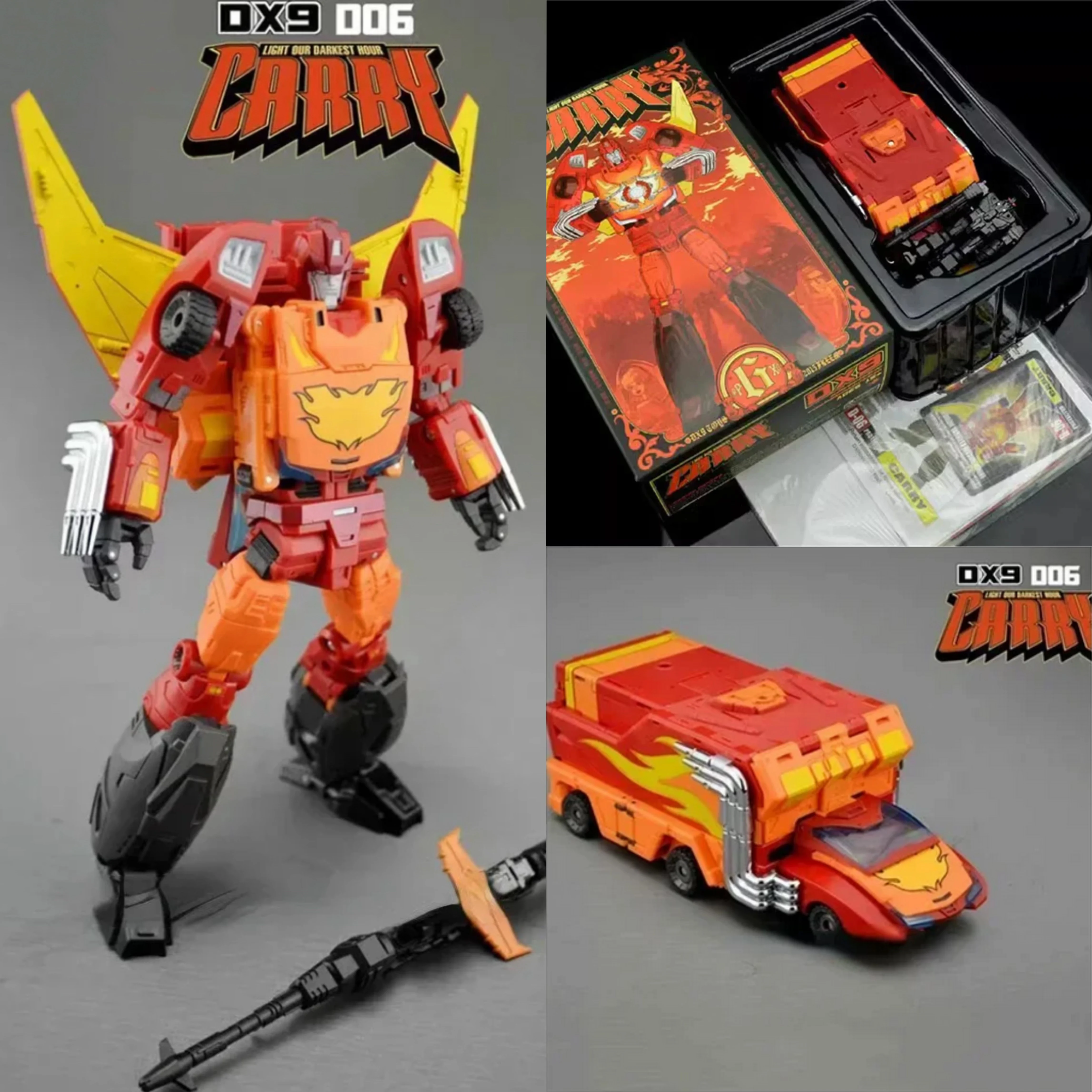 DX9 Transformation Toy D06 Carry Hot Rod Rodimus Prime Action Figures