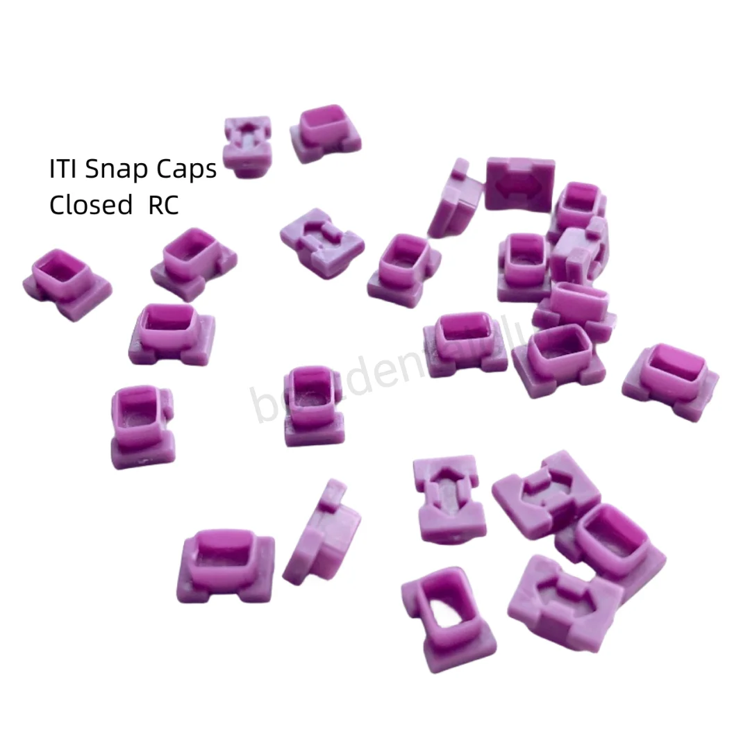 100Pcs Dental Snap Plastic Caps Closed Tray RC Impression Coping ﻿