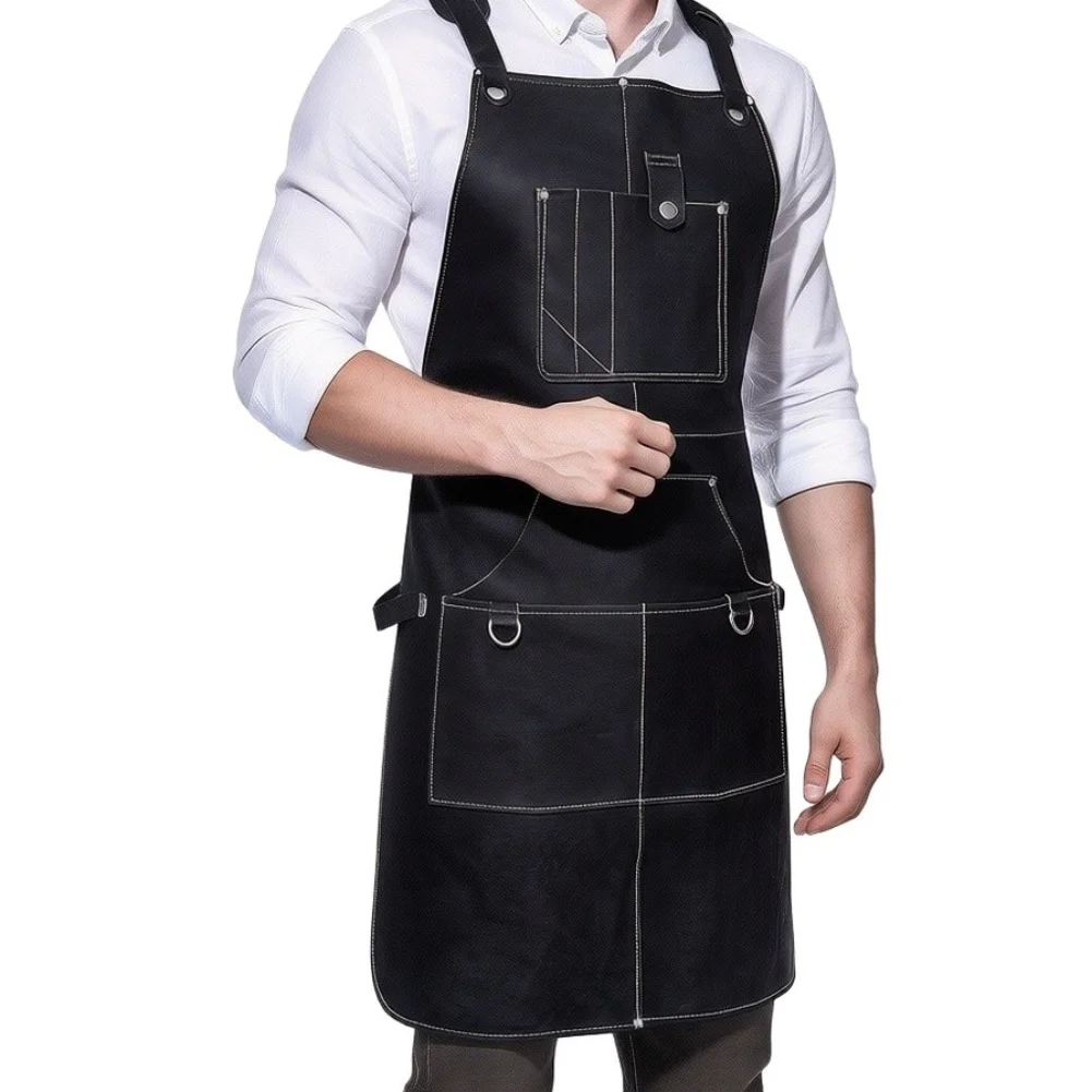 Waterproof For velvet Apron Double Sided for BBQ For Grill Kitchen and Hair Salon Use 36 by 24 Inches Black or Brown