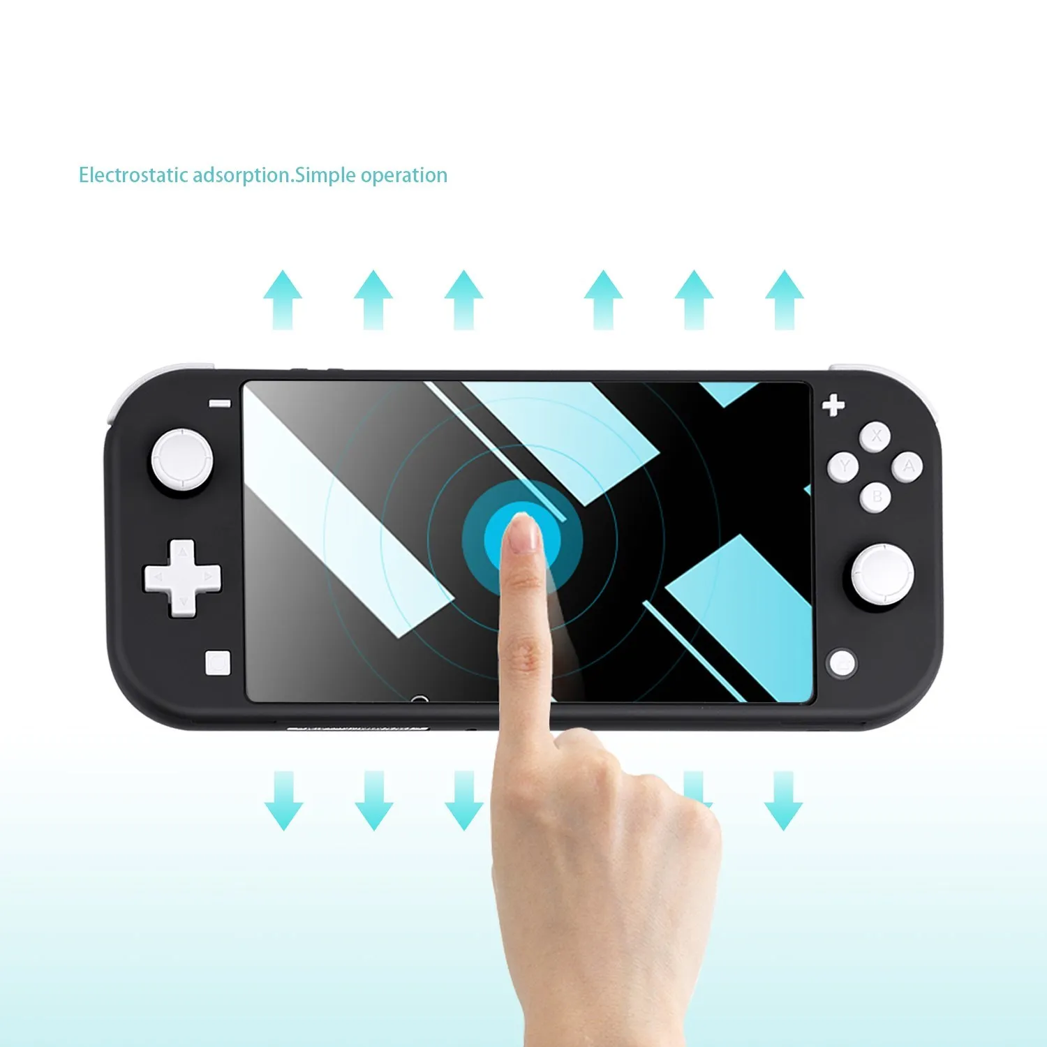 GeekShare-닌텐도 스위치 라이트 강화 유리 필름, 얇은 0.33mm Asahi 유리 화면 보호 유리 필름 보호기 NS 라이트용