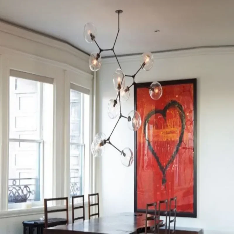 Industrial Engineering Modern Characteristic Glass Ball Pendant Light Nordic Lamp Sitting Room Bedroom Restaurant