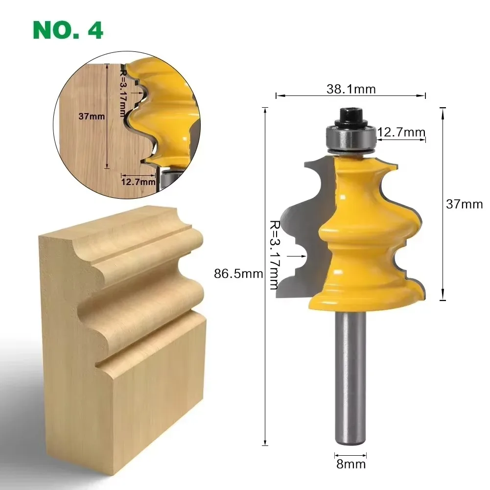 1PC 8MM Schaft Fräser Holz Carving Gehäuse & Basis Form Router Bit Set CNC Linie Messer Holzbearbeitung zapfen Cutter Für Holz