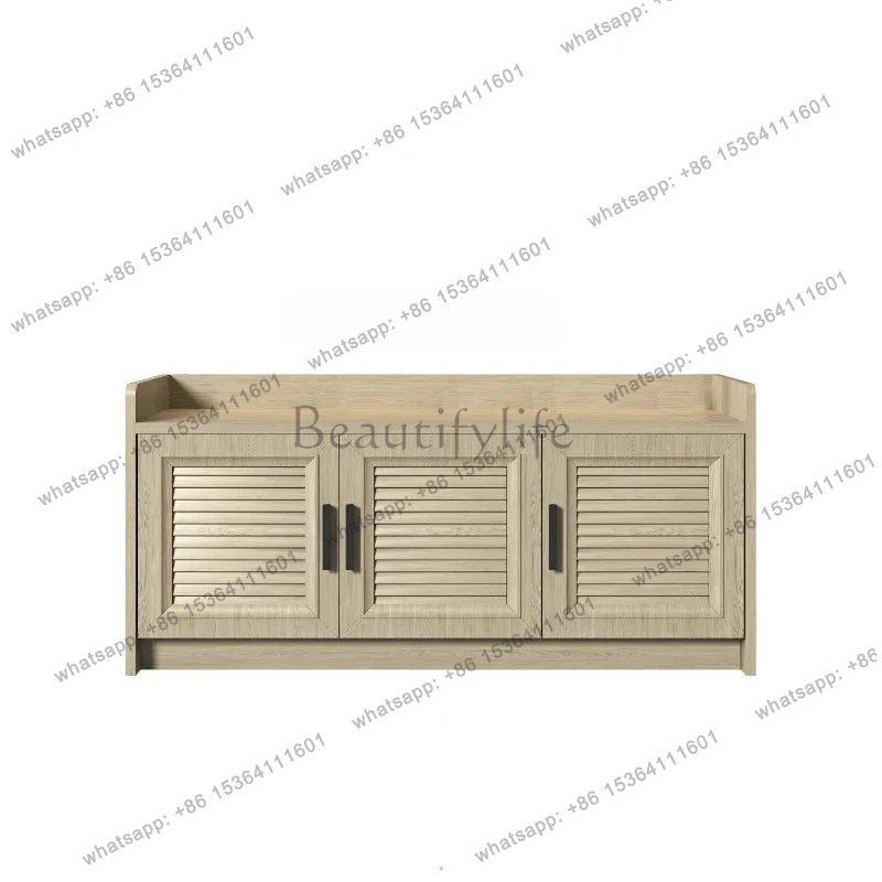 Aluminum Alloy Sitting Shoe Changing Stool Shoe Cabinet Storage Cabinet Rain-Proof Sun-Proof Set