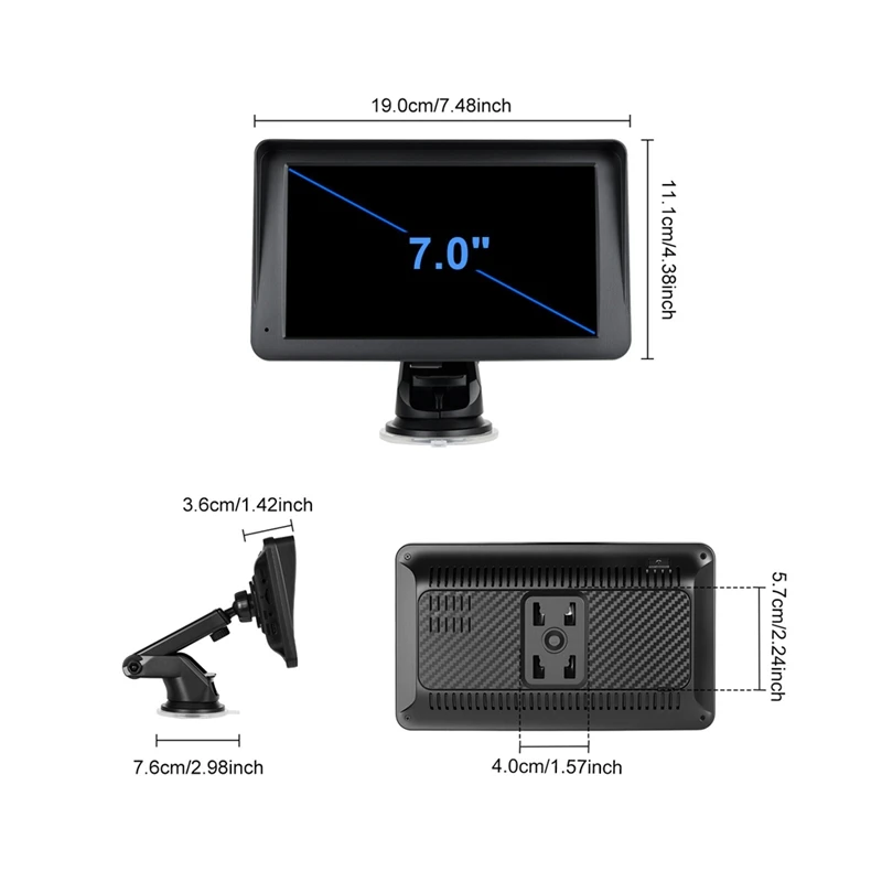 Super Sale 7'' IPS Screen Car Monitor Baby Monitoring CarPlay Android Auto Navigation Cast Cam Smart Screen Player