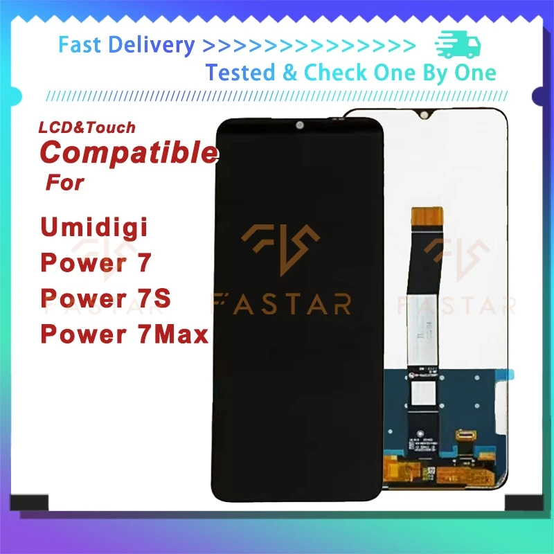 

Power7 6.7"Tested For Umidigi Power 7 7S 7Max LCD Display Touch Digitizer Assembly Replacement Repair Phone Screen Power7s lcd