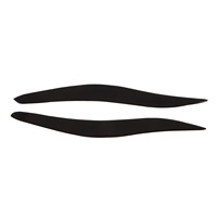 1 Pair Front Headlight Eyebrow Trim Soft Plastic Decoration for Lexus IS250 IS300 IS350 2006 2007 2008 2009-2012 Glossy Black