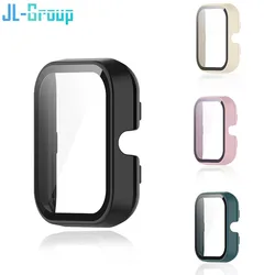 PC Case For Xiaomi Amazfit Bip 3 5 With Tempered Glass Full Cover Hard Bumper Protective Screen Protector Bip3 Watch Accessories