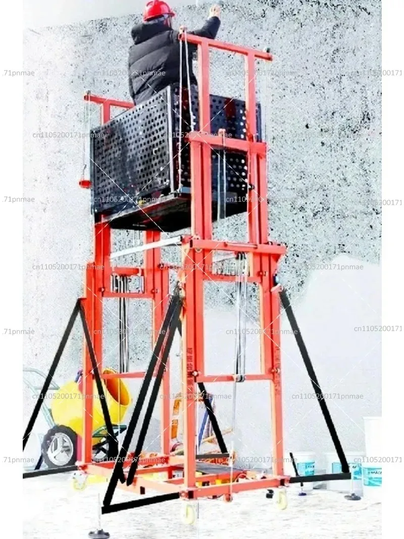 Electric Mobile Scaffold Lifting Platform with Remote Control, Automatic Hoist for Indoor Outdoor Decoration Work