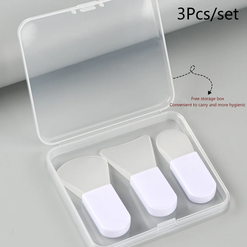 

Набор из 3 силиконовых кистей для масок: мягкие, портативные, для смешивания кремов и масок, многоразовые, для ухода за лицом и макияжа.